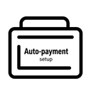 Минималистичная одноцветная иконка настройки автоплатежа на белом фоне для личного кабинета Мосэнергосбыт